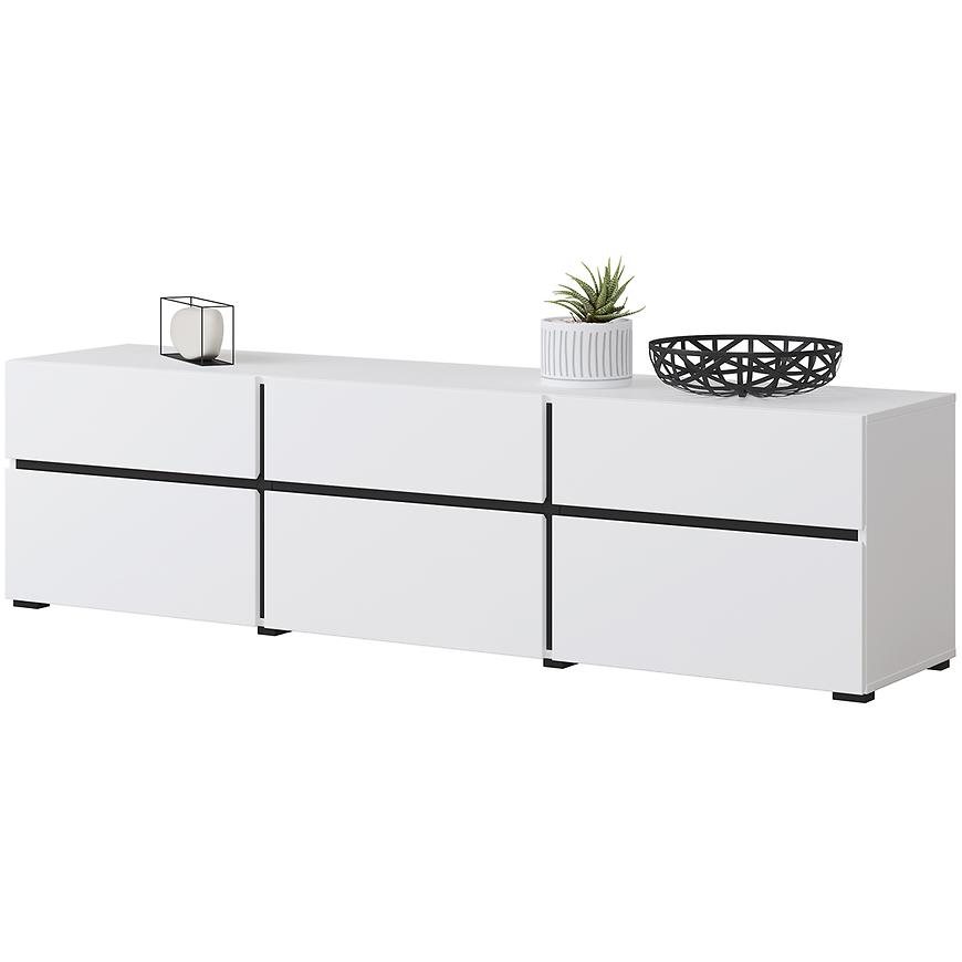 Tv stolek Cross 41 3K3S bílá/černá