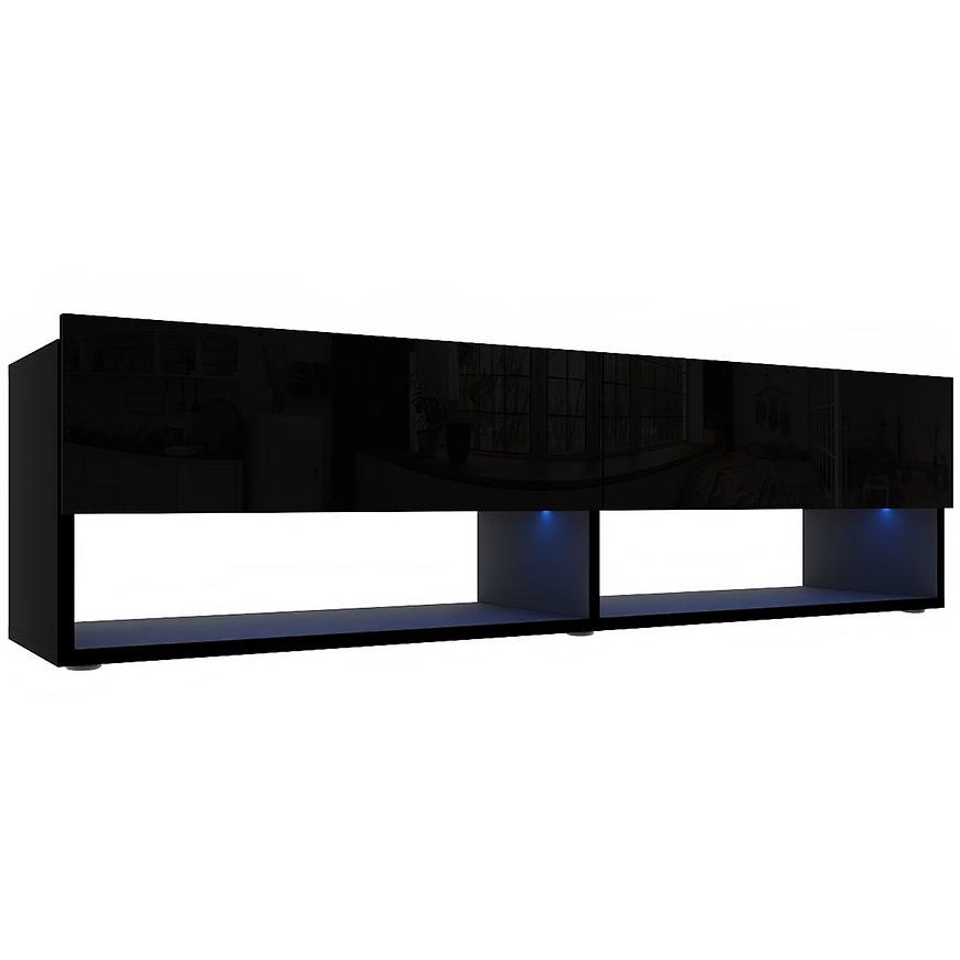 Tv stolek Izumi 140 BL černá mat/lesk