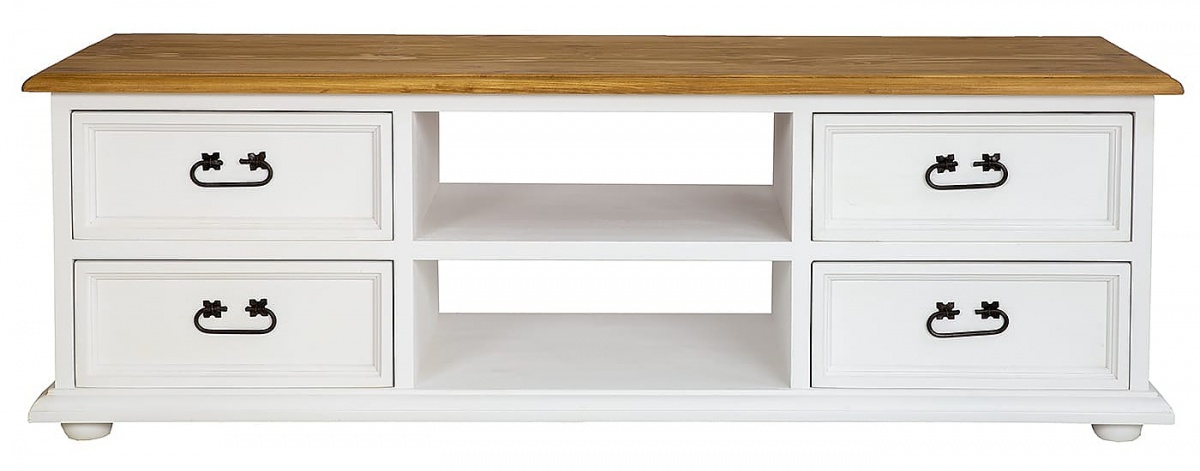 Tv stolek s šuplíky z masivu rtv 06 - k09 přírodní borovice