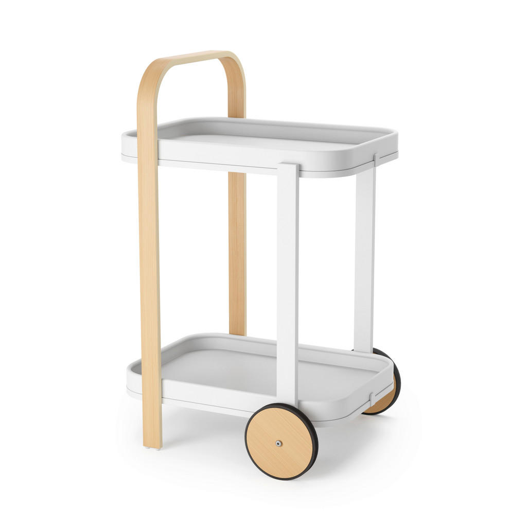Umbra SERVÍROVACÍ VOZÍK, bílá, přírodní barvy, 44/80/50 cm