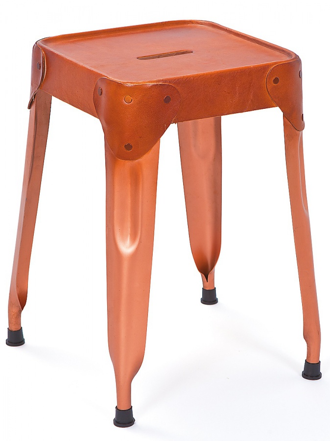 Unikátní kovová stolička (4 kusy) unico - měděná