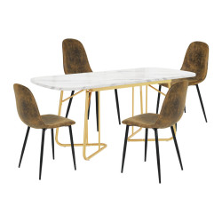Urban Meuble JÍDELNÍ SET Stůl a 4 retro židle