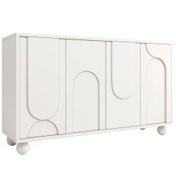 Urban Meuble SIDEBOARD 120 cm bílý se 2 dvířky a nastavitelnou policí v moderním designu