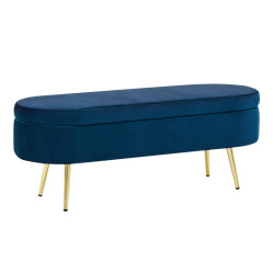 Urban Meuble ÚLOŽNÁ TRUHLA samet a zlato 110 cm