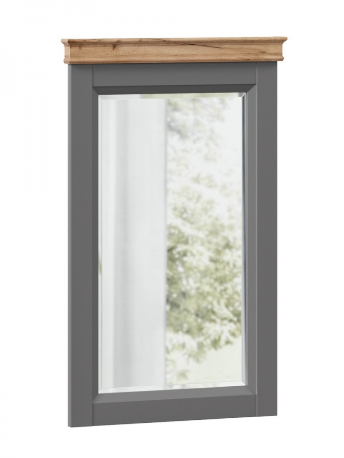 Úzké zrcadlo annie - šedá/dub tortuga