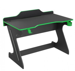 Úzký herní stůl diego - černá, zelená