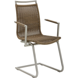 Valdera ŽIDLE S PODRUČKAMI, nerezová ocel, ocel, světle hnědá