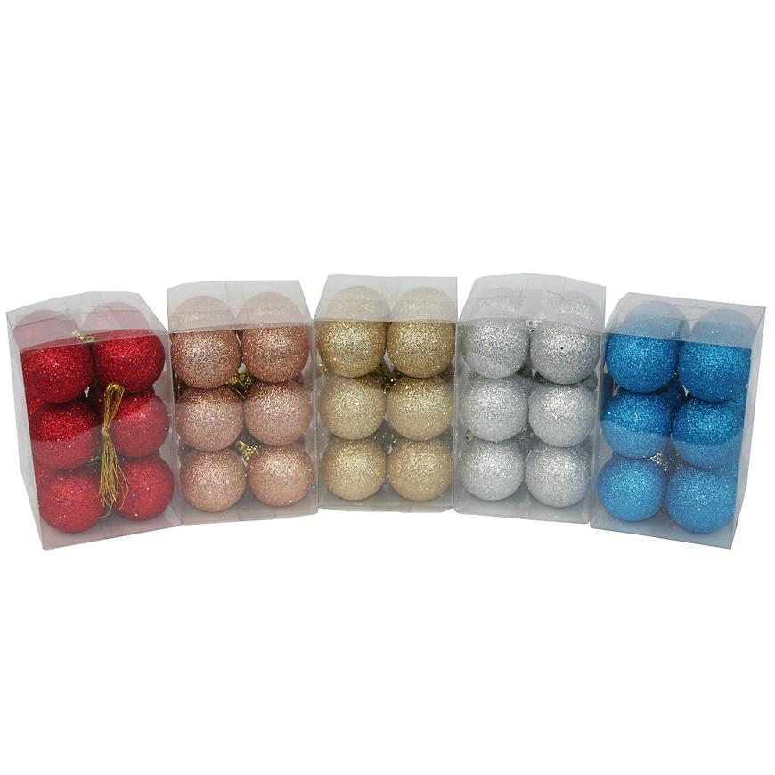 Vánoční 4cm 12ks mix 31109