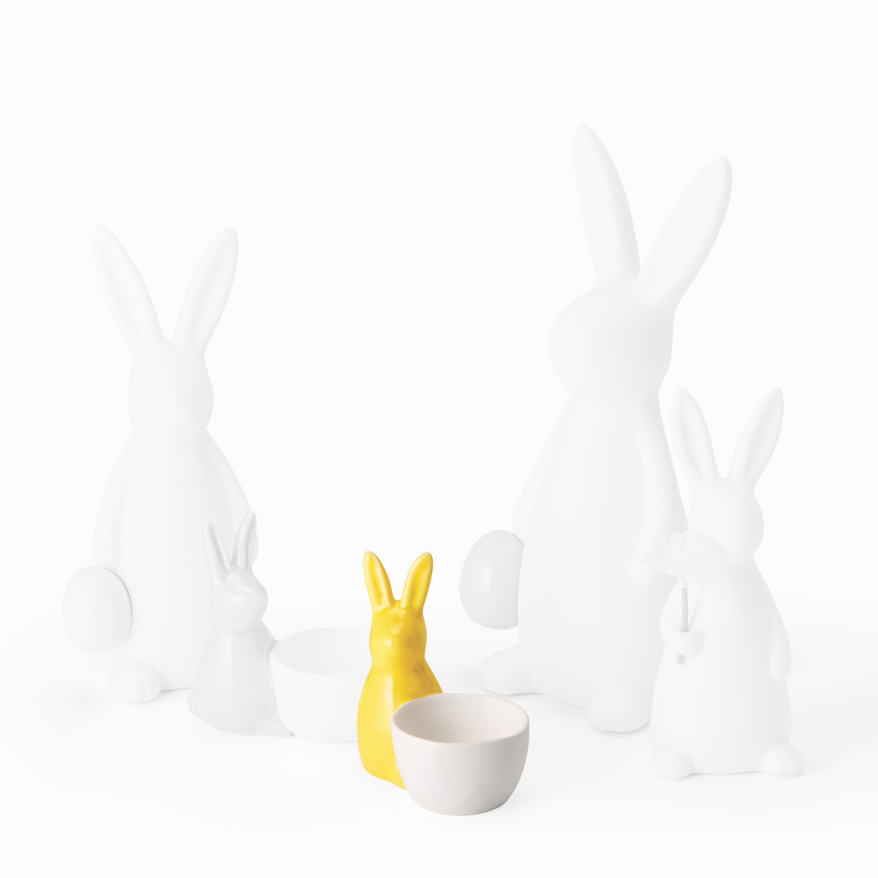 Velikonoční zajíček Milo, stojan na vajíčko, žlutý - Philippi