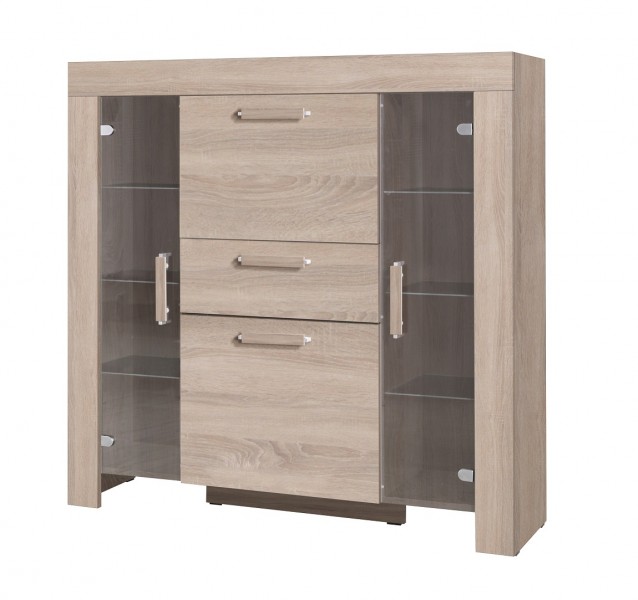 Velká vitrína Cezar 7 Barva korpusu: Dub - sonoma