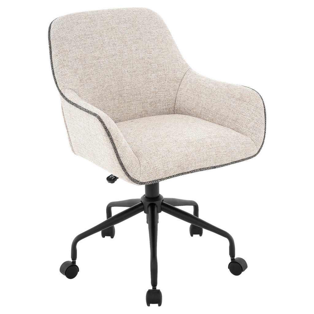 Venda OTOČNÁ ŽIDLE, tkaná látka, šedá, černá, béžová