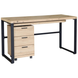 Venda PSACÍ STŮL, černá, barvy dubu, 140/60/76 cm