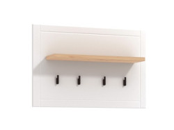 Věšákový panel lotta - bílá/dub artisan