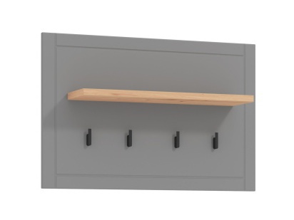 Věšákový panel lotta - šedá/dub artisan