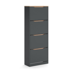 Vicco BOTNÍK NA BOTY Ruben, Antracit/Řemeslný dub, 60.2 x 157.2 cm se 4 přihrádkami
