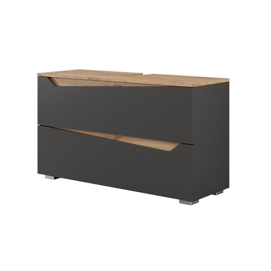 Vicco DOLNÍ SKŘÍŇKA POD DŘEZ Marelle, Antracit/Řemeslný dub, 100 x 57.5 cm se 2 zásuvkami