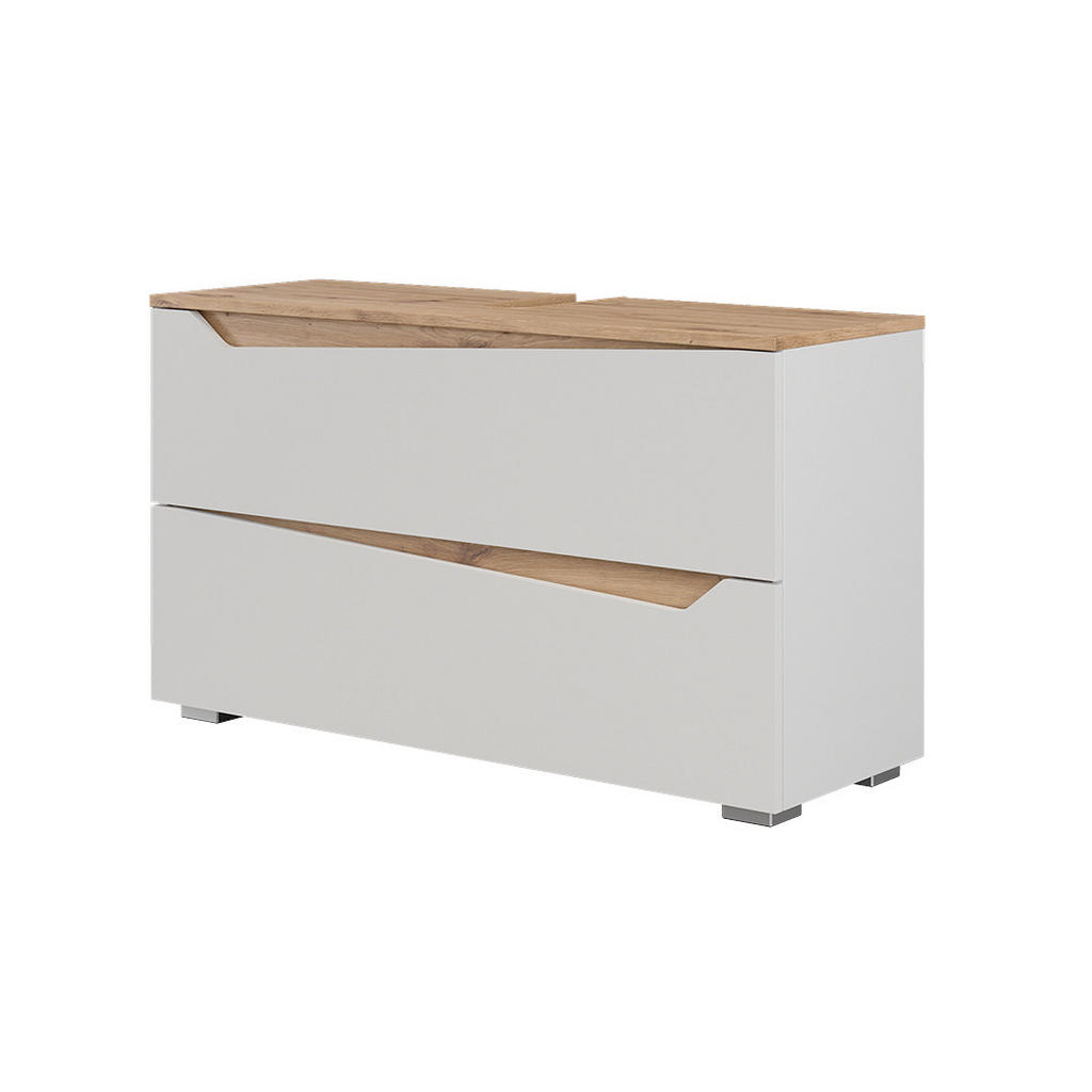 Vicco DOLNÍ SKŘÍŇKA POD DŘEZ Marelle, Bílá/Řemeslný dub, 100 x 57.5 cm se 2 zásuvkami