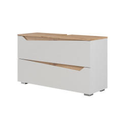 Vicco DOLNÍ SKŘÍŇKA POD DŘEZ Marelle, Bílá/Řemeslný dub, 100 x 57.5 cm se 2 zásuvkami
