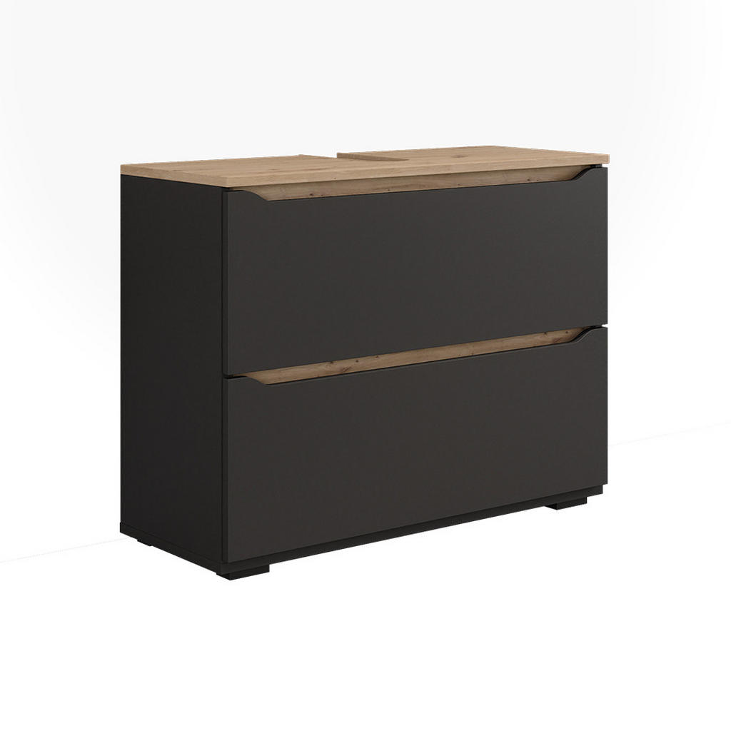 Vicco DOLNÍ SKŘÍŇKA POD DŘEZ Ruben, Antracit/Řemeslný dub, 80.2 x 62.5 cm se 2 zásuvkami