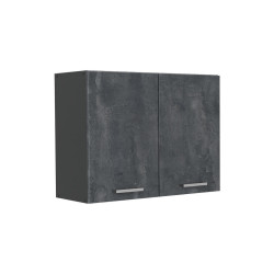 Vicco SKLENĚNÁ KUCHYŇSKÁ SKŘÍŇKA R-Line, Černý beton/Antracit, 80 cm