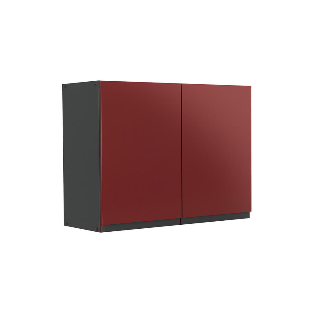 Vicco SKLENĚNÁ KUCHYŇSKÁ SKŘÍŇKA R-Line, Červená/Antracit, 80 cm