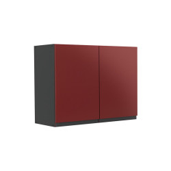 Vicco SKLENĚNÁ KUCHYŇSKÁ SKŘÍŇKA R-Line, Červená/Antracit, 80 cm