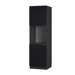 Vicco SKŘÍŇKA NA VESTAVĚNOU TROUBU Fame-Line Černý pruhovaný 60 cm otevřený