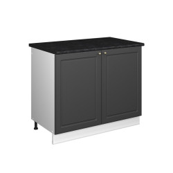 Vicco SKŘÍŇKA POD DŘEZ Fame-Line, Anthrazit-Gold Landhaus/Bílá, 100 cm, PD Antracit