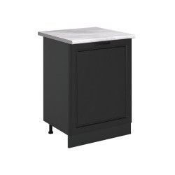 Vicco SPODNÍ SKŘÍŇKA KUCHYŇSKÉ LINKY R-Line, Antracitový venkovský dům/Antracit, 60 cm s 1 dveřmi pracovná doska Mramor