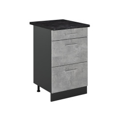 Vicco SPODNÍ SKŘÍŇKA KUCHYŇSKÉ LINKY R-Line, Beton/Antracit, 50 cm pracovná doska antracitová