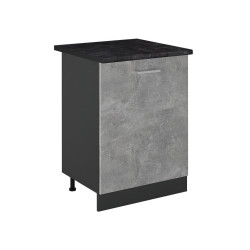 Vicco SPODNÍ SKŘÍŇKA KUCHYŇSKÉ LINKY R-Line, Beton/Antracit, 60 cm s 1 dveřmi pracovná doska antracitová