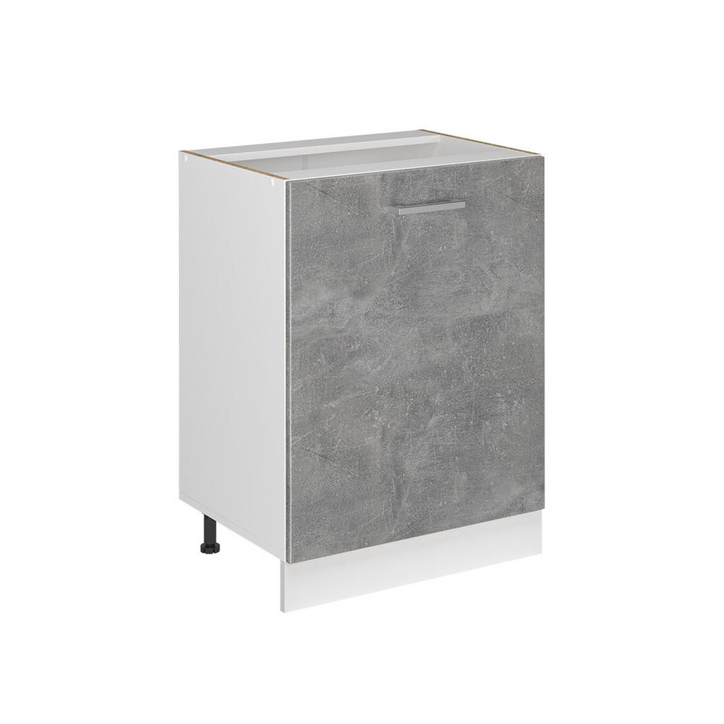 Vicco SPODNÍ SKŘÍŇKA KUCHYŇSKÉ LINKY R-Line, Beton/Bílá, 60 cm s 1 dveřmi bez pracovní desky