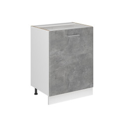 Vicco SPODNÍ SKŘÍŇKA KUCHYŇSKÉ LINKY R-Line, Beton/Bílá, 60 cm s 1 dveřmi bez pracovní desky