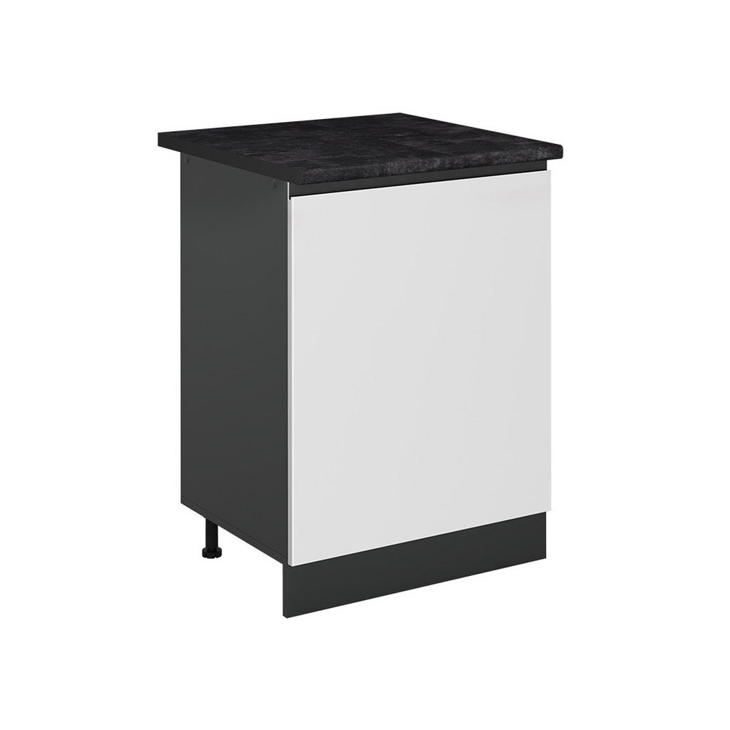 Vicco SPODNÍ SKŘÍŇKA KUCHYŇSKÉ LINKY R-Line, Bílá/Antracit, 60 cm s 1 dveřmi pracovná doska antracitová
