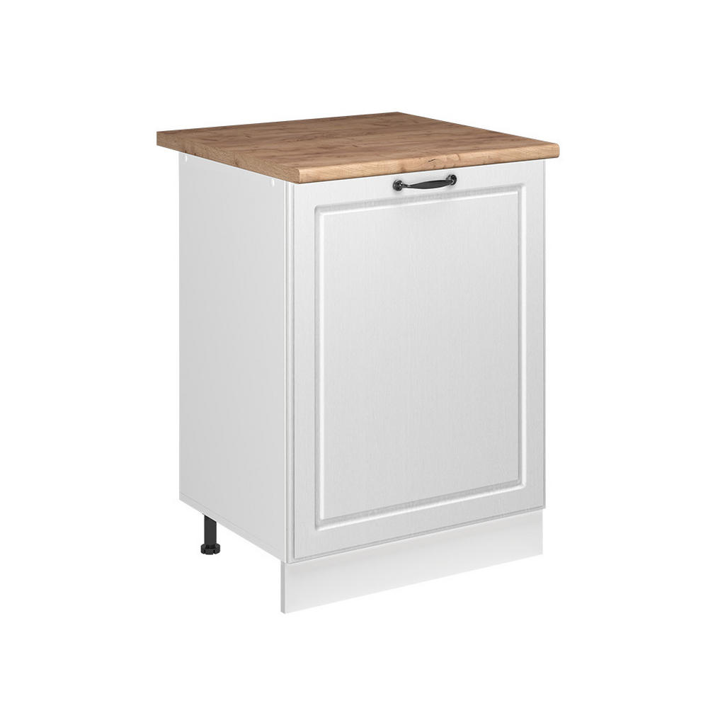 Vicco SPODNÍ SKŘÍŇKA KUCHYŇSKÉ LINKY R-Line, Bílý venkovský dům/Bílá, 60 cm s 1 dveřmi pracovná doska Dub Goldkraft