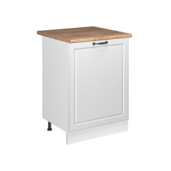 Vicco SPODNÍ SKŘÍŇKA KUCHYŇSKÉ LINKY R-Line, Bílý venkovský dům/Bílá, 60 cm s 1 dveřmi pracovná doska Dub Goldkraft