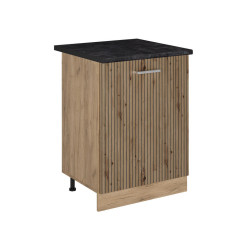 Vicco SPODNÍ SKŘÍŇKA KUCHYŇSKÉ LINKY R-Line, Řemeslný dub/Zlatý mocný dub, 60 cm s 1 dveřmi pracovná doska antracitová