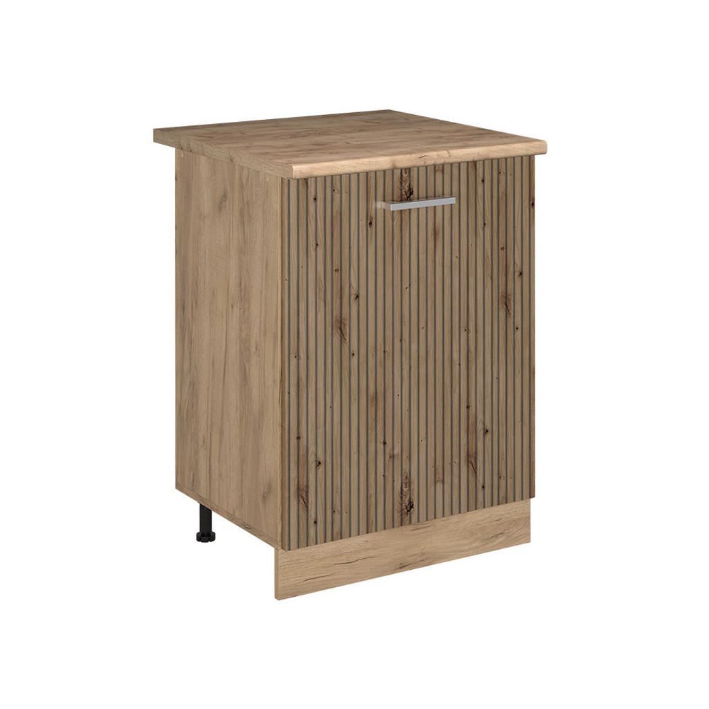 Vicco SPODNÍ SKŘÍŇKA KUCHYŇSKÉ LINKY R-Line, Řemeslný dub/Zlatý mocný dub, 60 cm s 1 dveřmi pracovná doska Dub Goldkraft