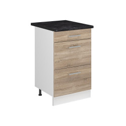 Vicco SPODNÍ SKŘÍŇKA KUCHYŇSKÉ LINKY R-Line, Sonoma/Bílá, 50 cm pracovná doska antracitová