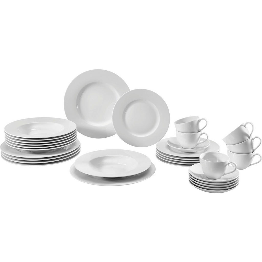 Villeroy & Boch KOMBINOVANÁ SOUPRAVA Basic White 30dílné