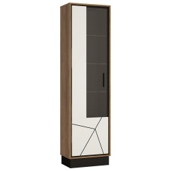 Vitrína Brolo BROV01L 1D dub catania/černá perla/mdf bílý hg