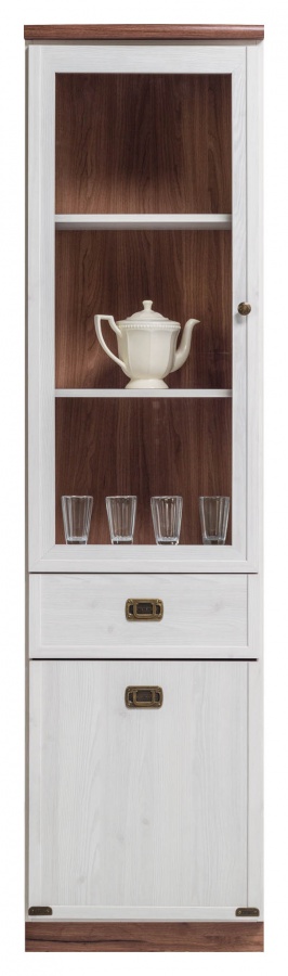 Vitrína l/p magic 2d1s - dub/modřín sibiřský - s osvětlením led