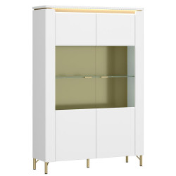 Vitrína Lazio LAZV02 U008/U0802D bílý alpský