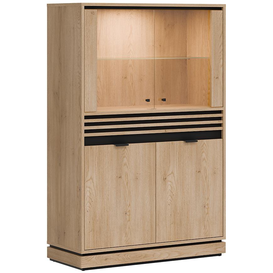 Vitrína nízká L/P Ferro FE04 dub crem torro