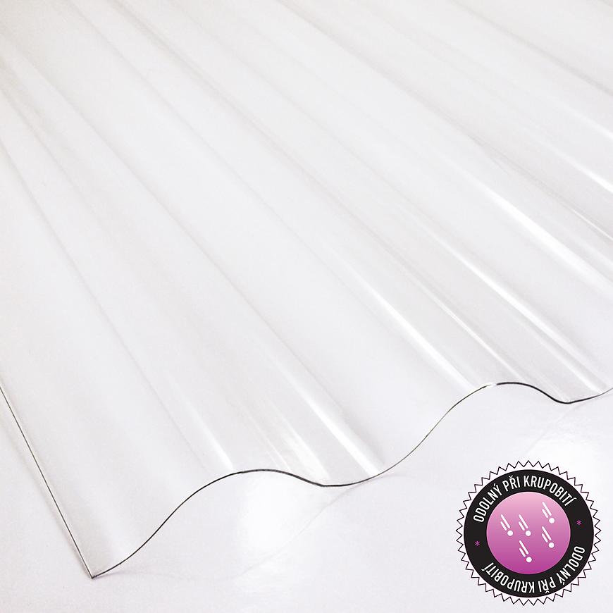 Vlnitá deska PC 2000 x 900 x 0,5 mm čirá