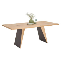 Voglauer JÍDELNÍ STŮL, divoký dub, šedá, divoký dub, 200/103/76,5 cm