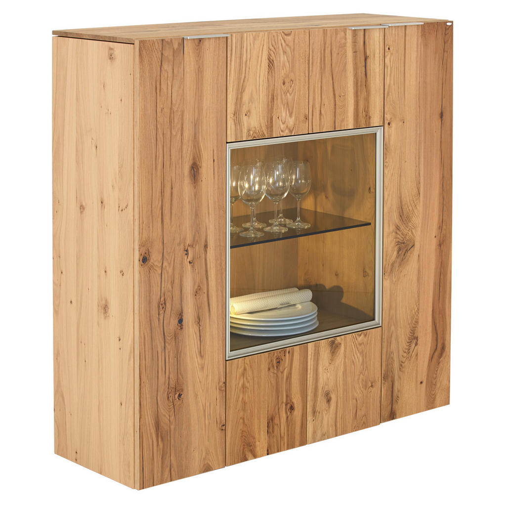 Voglauer VYSOKÁ KOMODA, staré dřevo, dub, barvy dubu, 128/130/42,3 cm