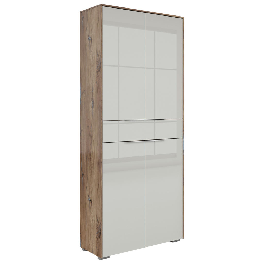 Voleo SKŘÍŇ NA ŠANONY, barvy dubu, světle šedá, 81/199/37 cm