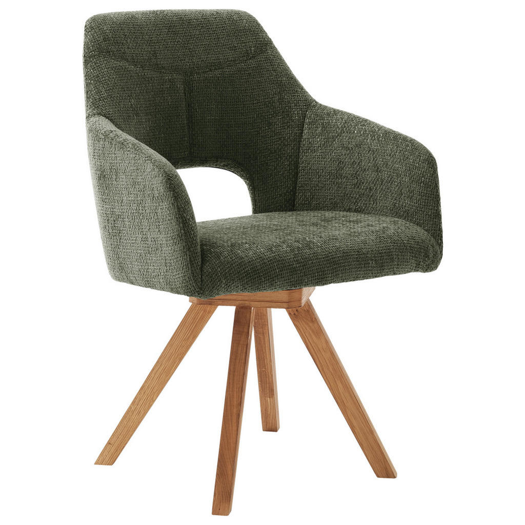 Voleo ŽIDLE S PODRUČKAMI, tkaná látka, olivově zelená, divoký dub