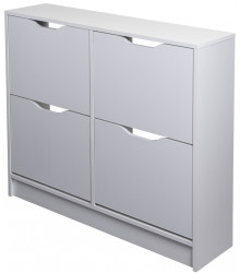 Výklopný botník - 4 dvířka petrus - bílá